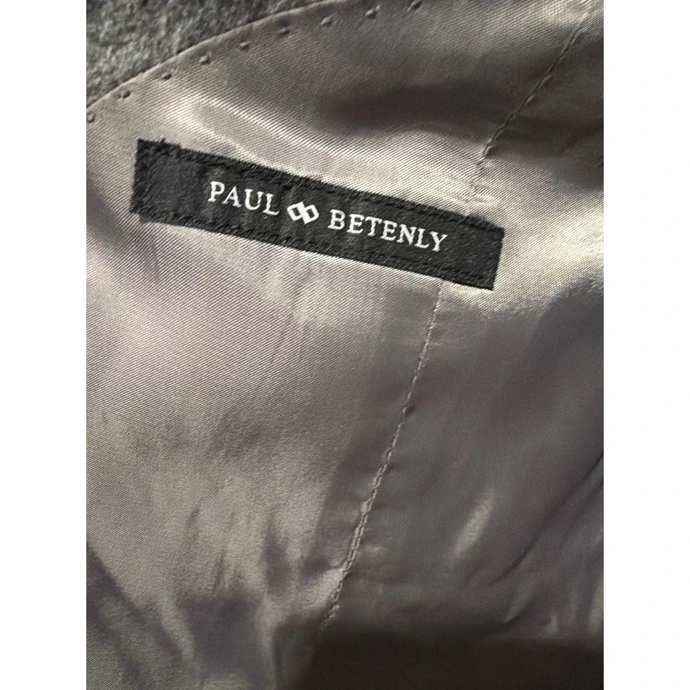 Paul Betenly Blazer Silver Silk Cashmere J-Sergio Sport Coat 40R Luxury 2-Button